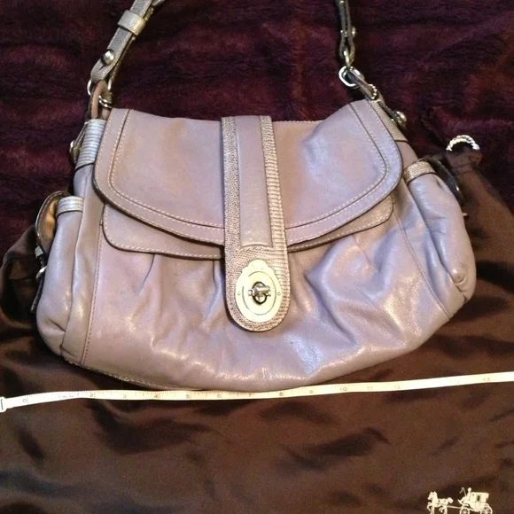 Coach Silver Leather Hobo Bag - Picture 3 of 4
